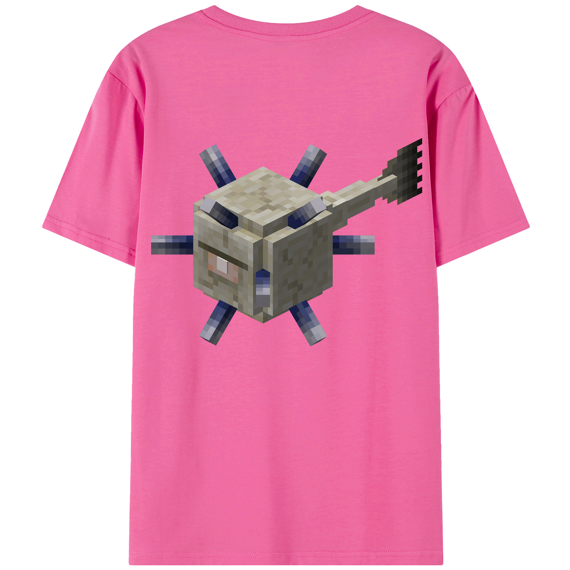 （画像用） マインクラフト ブロックの世界 Minecraft MC Block world レディース半袖Tシャツ(バックプリント)